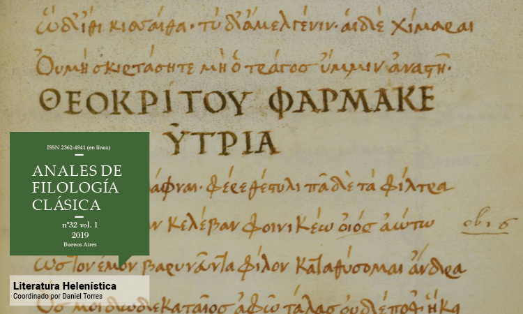 					Ver Vol. 1 Núm. 32 (2019): Literatura Helenística (coordinado por Daniel Torres)
				