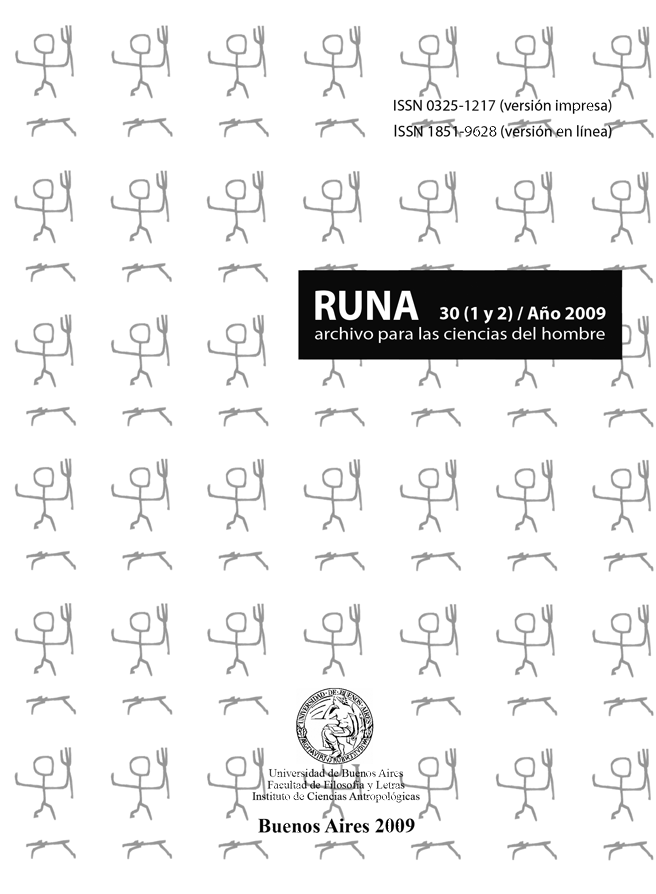 RUNA, archivo para las ciencias del hombre vol. 30(2)